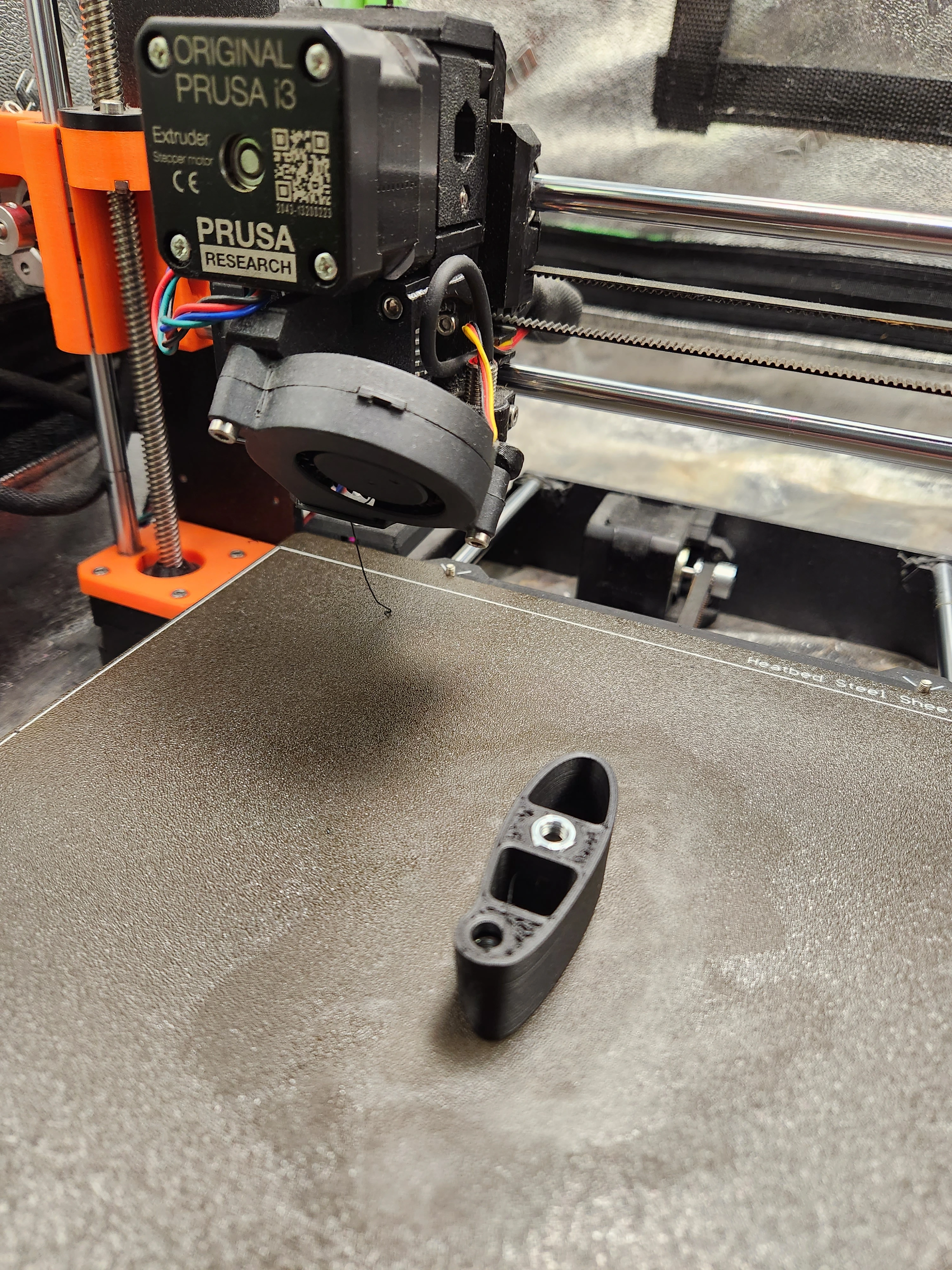 Inset nuts in a printed part