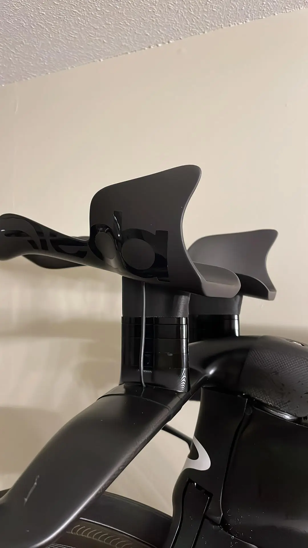 Bike with a 3d printed prototype handlebar spacer